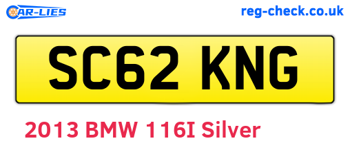 SC62KNG are the vehicle registration plates.