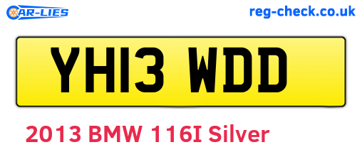 YH13WDD are the vehicle registration plates.