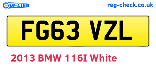 FG63VZL are the vehicle registration plates.