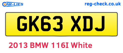 GK63XDJ are the vehicle registration plates.