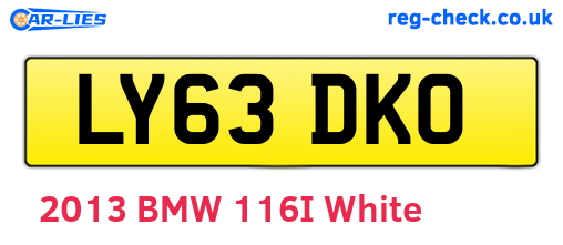 LY63DKO are the vehicle registration plates.