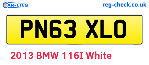 PN63XLO are the vehicle registration plates.