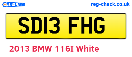 SD13FHG are the vehicle registration plates.