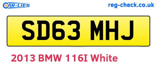 SD63MHJ are the vehicle registration plates.
