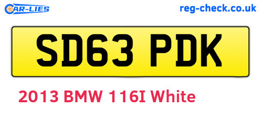SD63PDK are the vehicle registration plates.