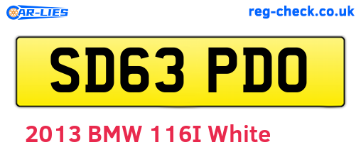 SD63PDO are the vehicle registration plates.