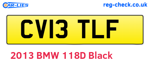 CV13TLF are the vehicle registration plates.