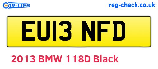 EU13NFD are the vehicle registration plates.