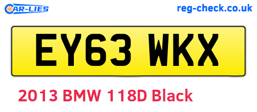 EY63WKX are the vehicle registration plates.