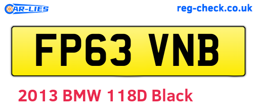 FP63VNB are the vehicle registration plates.