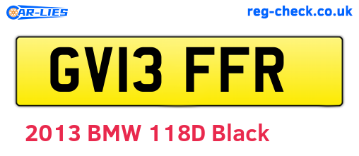 GV13FFR are the vehicle registration plates.