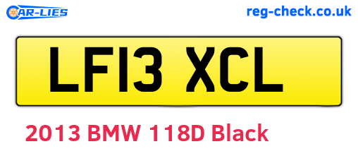 LF13XCL are the vehicle registration plates.