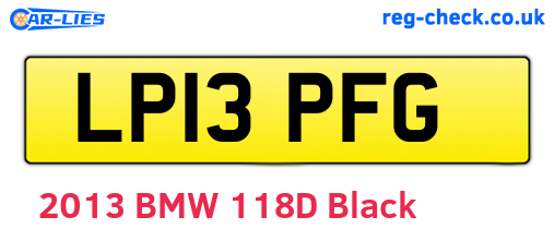 LP13PFG are the vehicle registration plates.