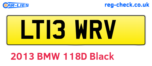 LT13WRV are the vehicle registration plates.