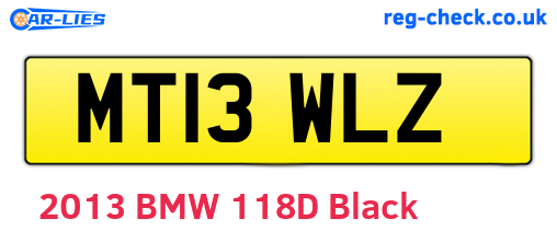 MT13WLZ are the vehicle registration plates.