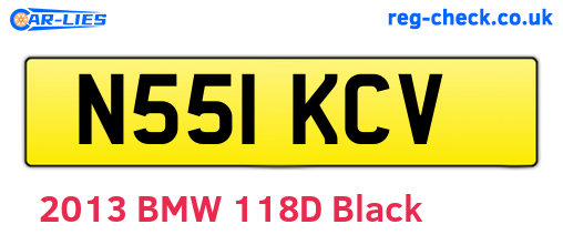 N551KCV are the vehicle registration plates.