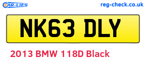 NK63DLY are the vehicle registration plates.