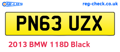 PN63UZX are the vehicle registration plates.
