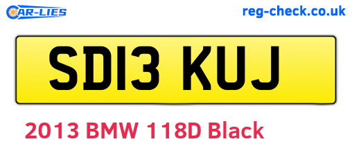 SD13KUJ are the vehicle registration plates.