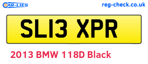 SL13XPR are the vehicle registration plates.