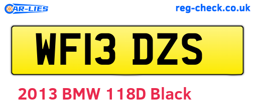 WF13DZS are the vehicle registration plates.