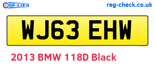 WJ63EHW are the vehicle registration plates.