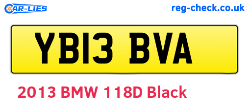 YB13BVA are the vehicle registration plates.