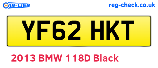 YF62HKT are the vehicle registration plates.