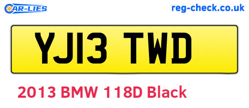 YJ13TWD are the vehicle registration plates.