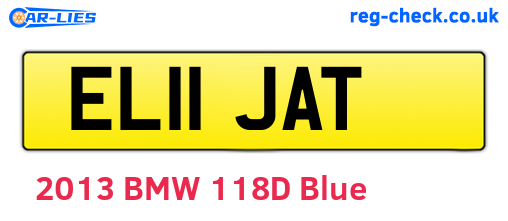 EL11JAT are the vehicle registration plates.