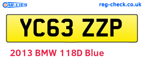 YC63ZZP are the vehicle registration plates.