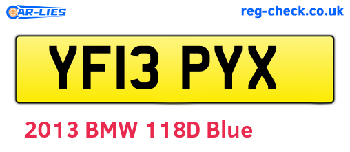 YF13PYX are the vehicle registration plates.