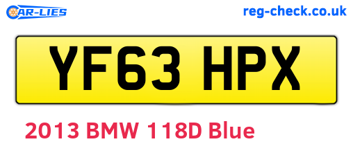 YF63HPX are the vehicle registration plates.