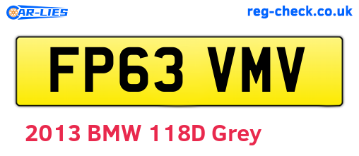FP63VMV are the vehicle registration plates.