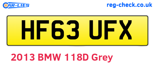HF63UFX are the vehicle registration plates.