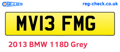MV13FMG are the vehicle registration plates.