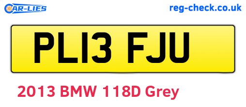 PL13FJU are the vehicle registration plates.