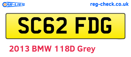 SC62FDG are the vehicle registration plates.