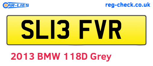 SL13FVR are the vehicle registration plates.