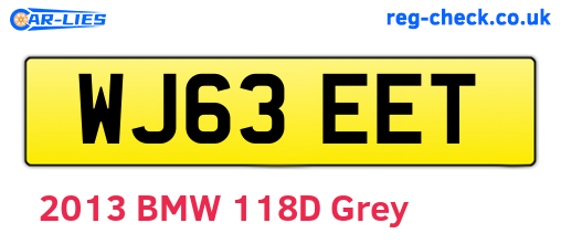 WJ63EET are the vehicle registration plates.
