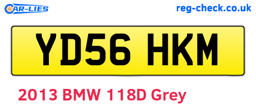 YD56HKM are the vehicle registration plates.
