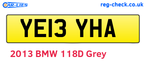 YE13YHA are the vehicle registration plates.