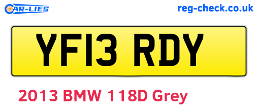 YF13RDY are the vehicle registration plates.