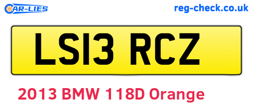 LS13RCZ are the vehicle registration plates.