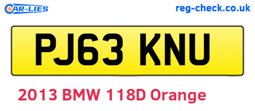 PJ63KNU are the vehicle registration plates.