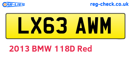LX63AWM are the vehicle registration plates.