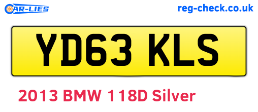 YD63KLS are the vehicle registration plates.