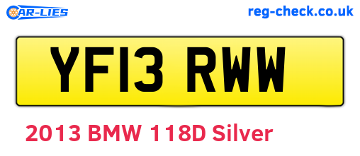 YF13RWW are the vehicle registration plates.