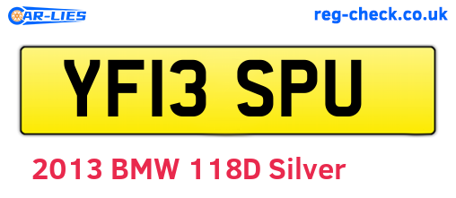 YF13SPU are the vehicle registration plates.