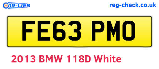 FE63PMO are the vehicle registration plates.